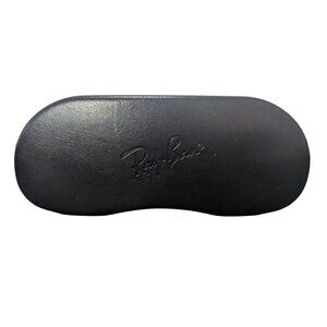 Ray-Ban Eyeglasses Sunglasses Hard Clamshell Case Logo Leather Black
